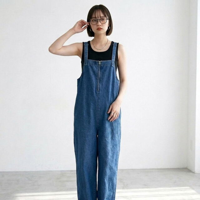 デニム2WAYサロペット