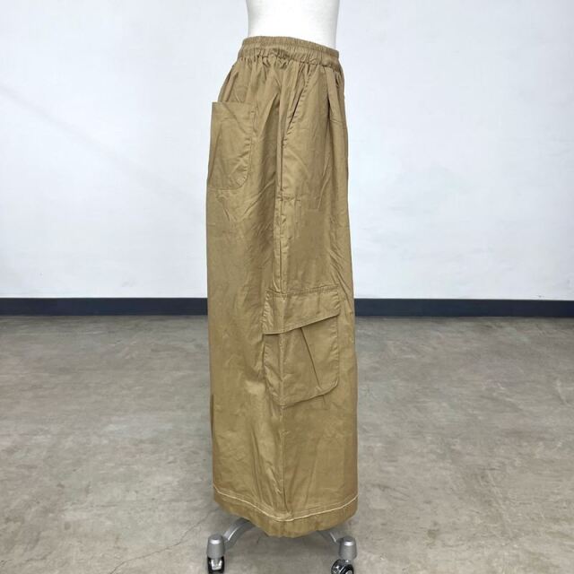 薄ツイルワイドカーゴパンツ