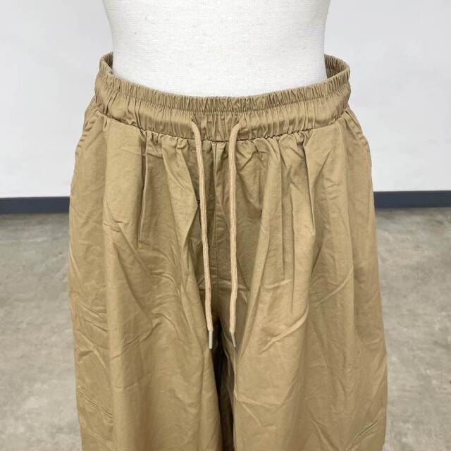 薄ツイルワイドカーゴパンツ