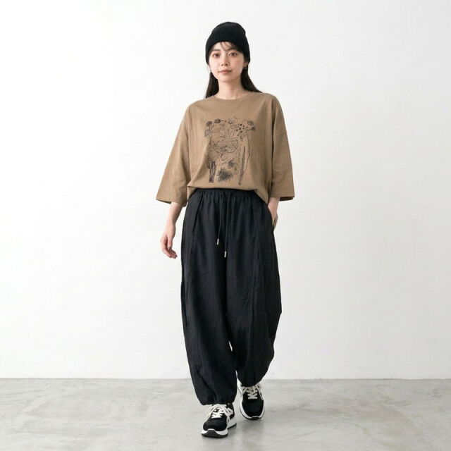 ピーチドレープイージーパンツ