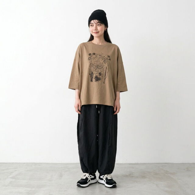 ピーチドレープイージーパンツ