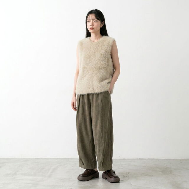 ピーチドレープイージーパンツ