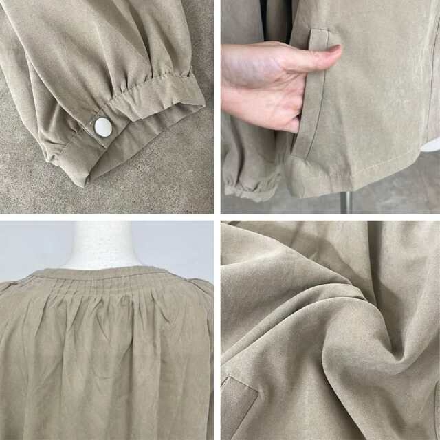 ピーチノーカラーギャザーブルゾン