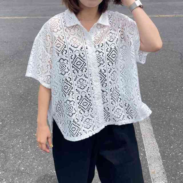 CRB 襟付きレースシャツ|TiMTiMオンラインストア|レディースアパレル通販