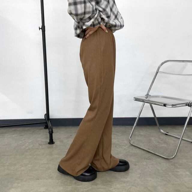 カットリブフレアパンツ