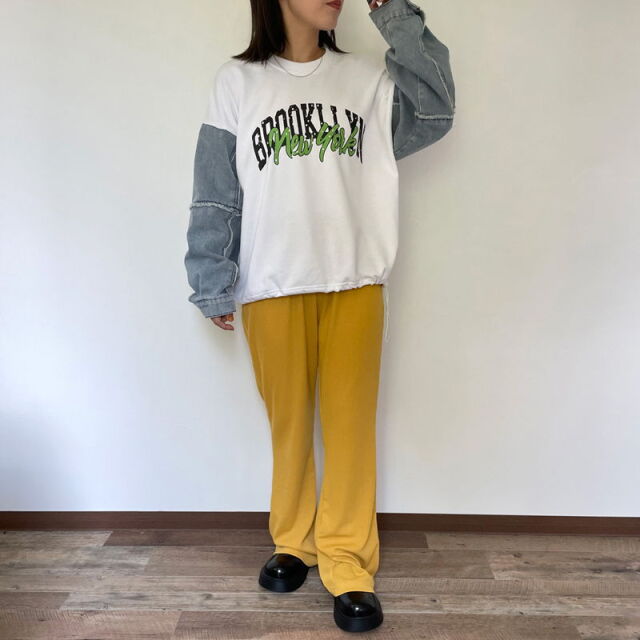 カットリブフレアパンツ