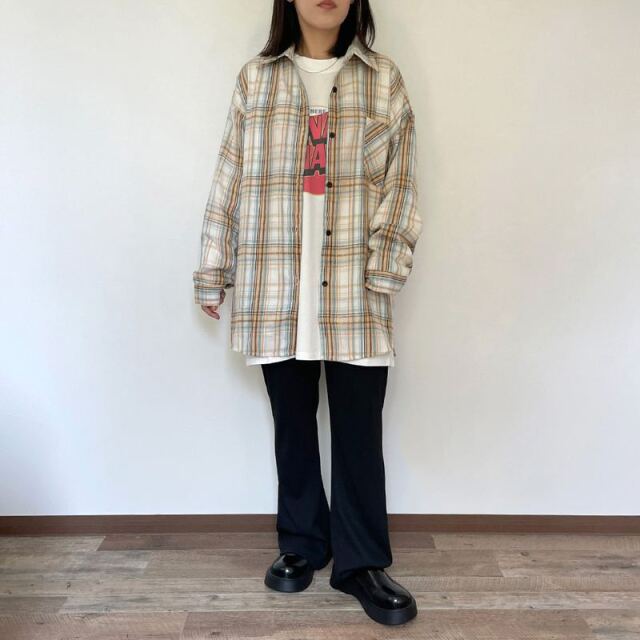 カットリブフレアパンツ