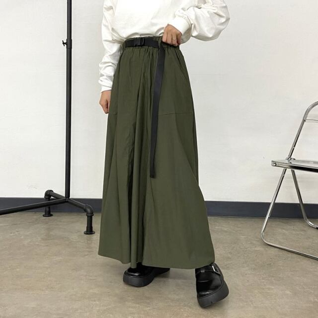 ベルトフレアスカート