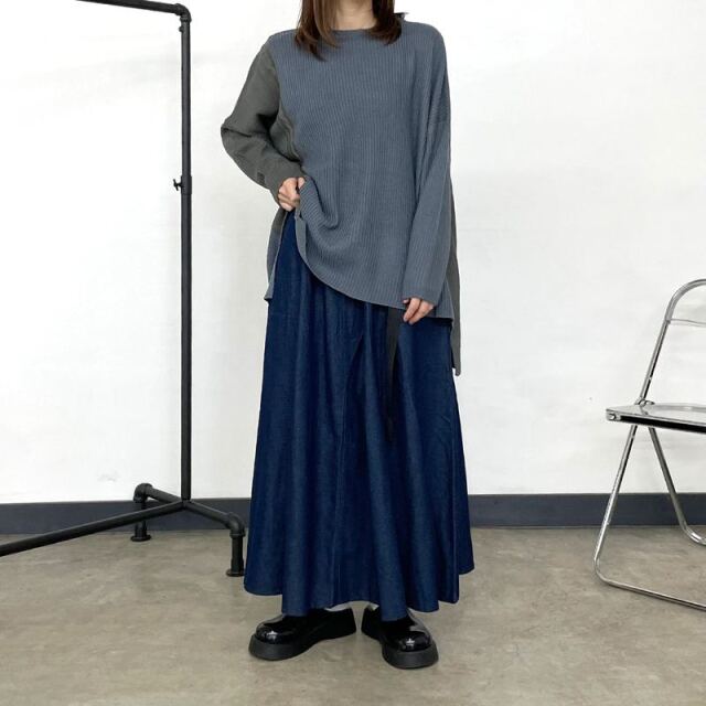 ベルトフレアスカート