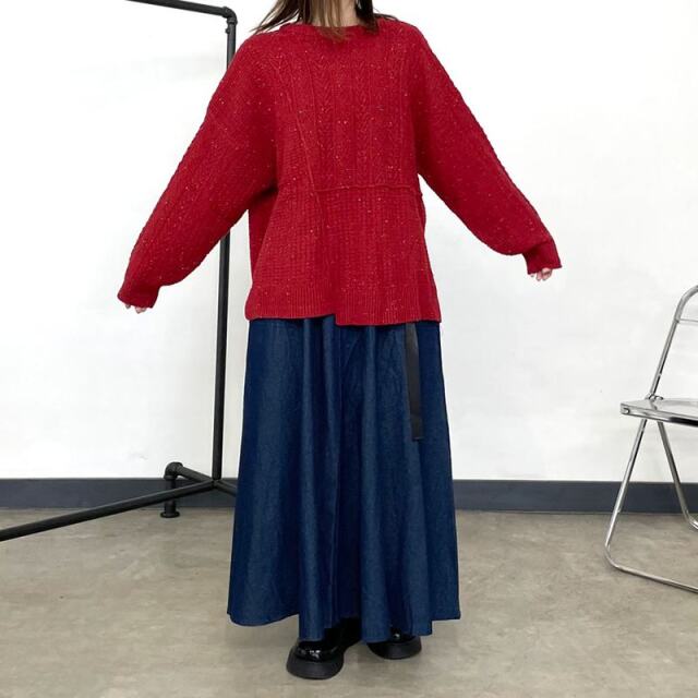 ベルトフレアスカート