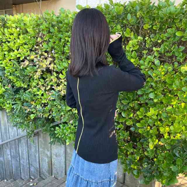 配色ニットメローロンT