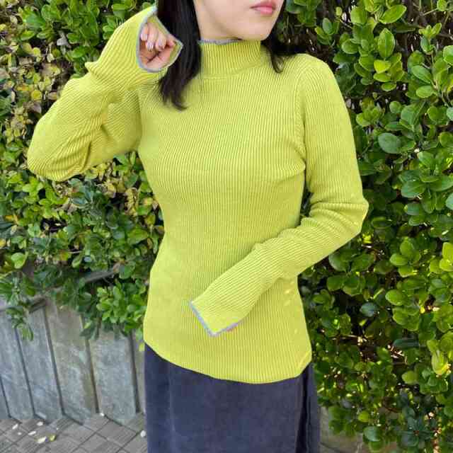 配色ニットメローロンT