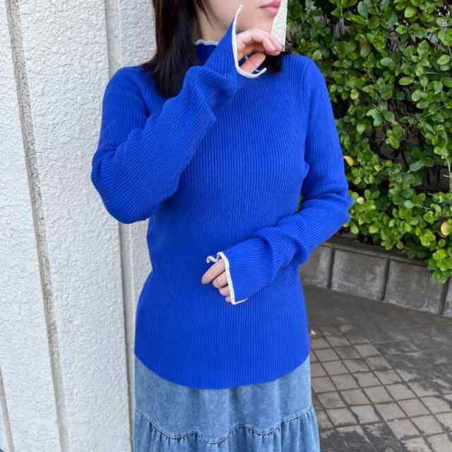 配色ニットメローロンT