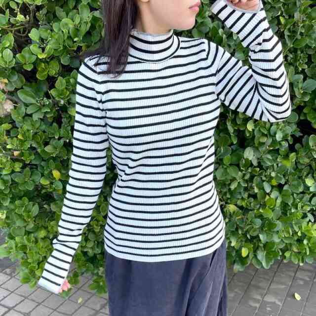 配色ニットメローロンT