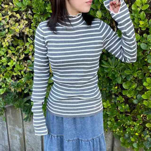 配色ニットメローロンT