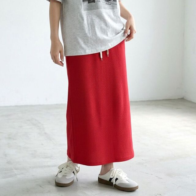 ワッフルIラインスカート