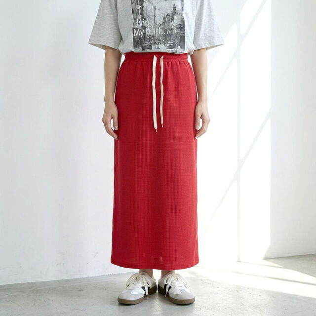 ワッフルIラインスカート