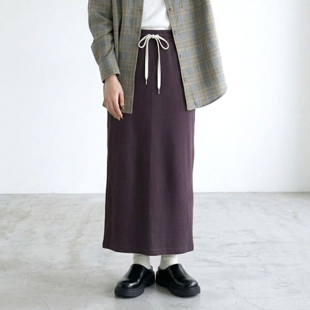 ワッフルIラインスカート