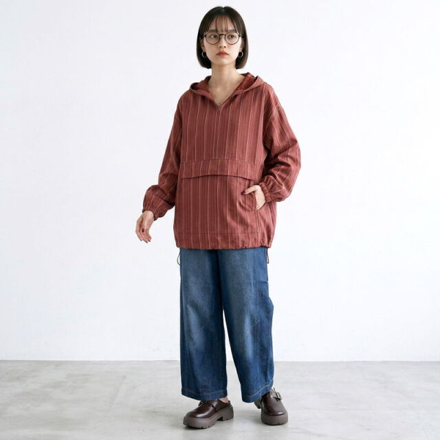 ストライプアノラック