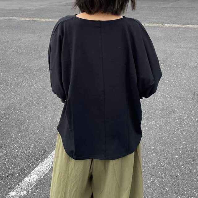 袖スモッキングプルオーバー