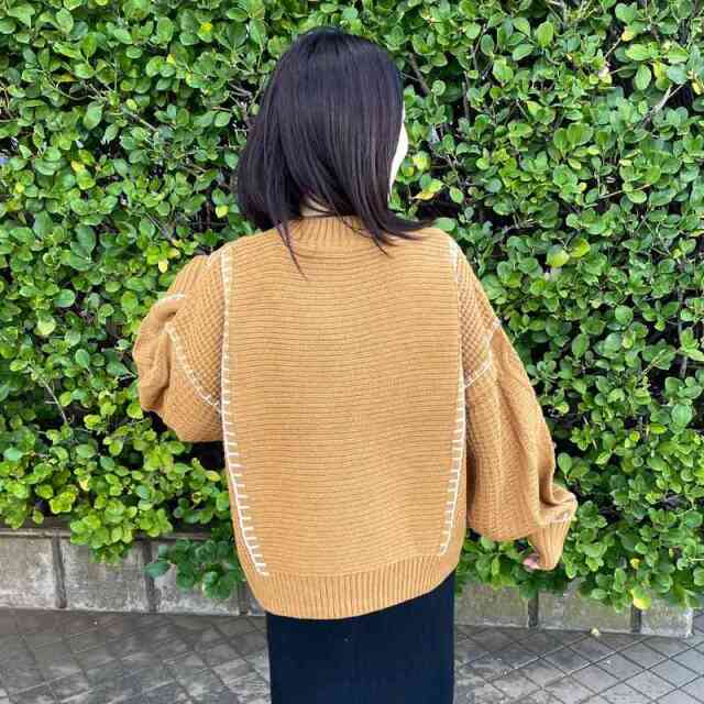 ブランケット刺繍ケーブルプルオーバー