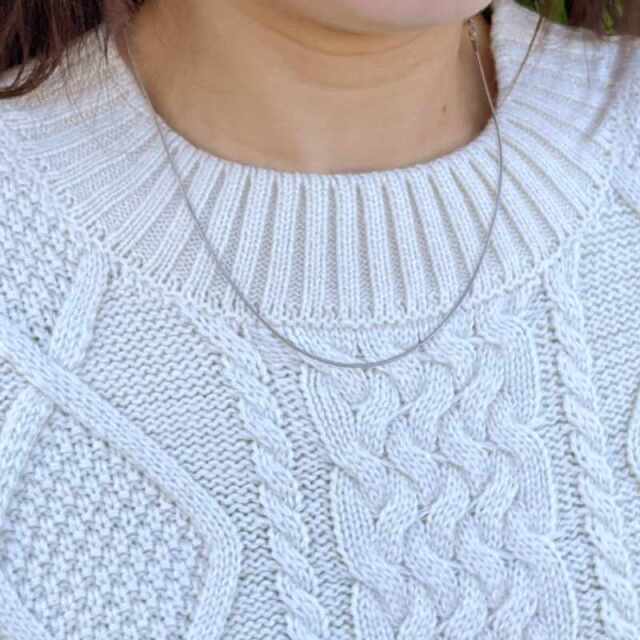 ブランケット刺繍ケーブルプルオーバー