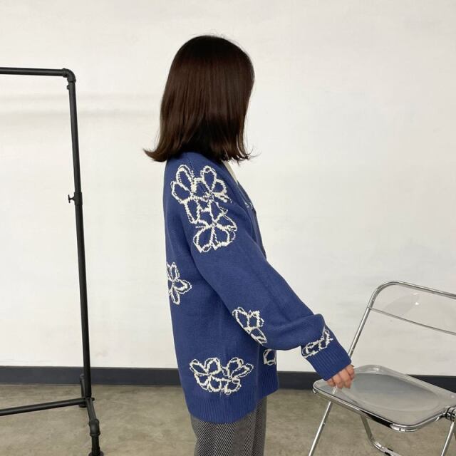 花柄カーディガン