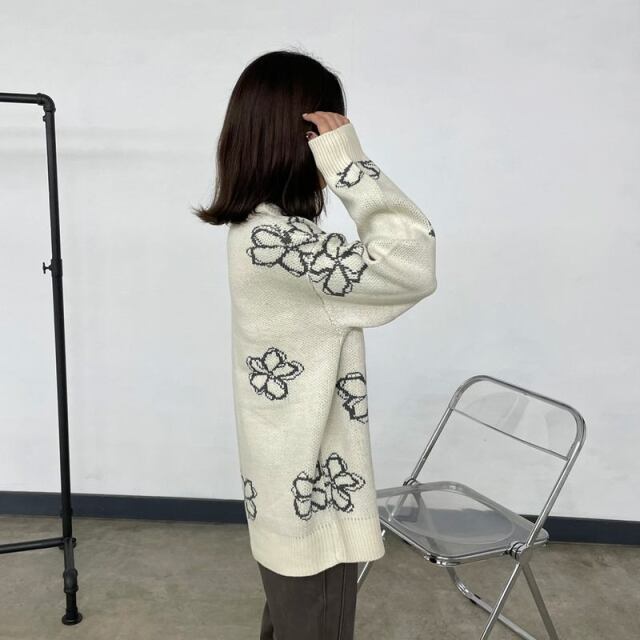 花柄カーディガン
