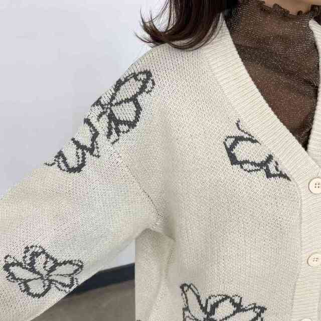 花柄カーディガン
