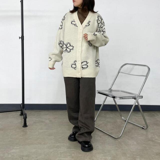 花柄カーディガン