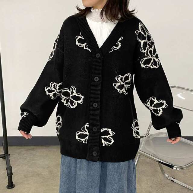 花柄カーディガン
