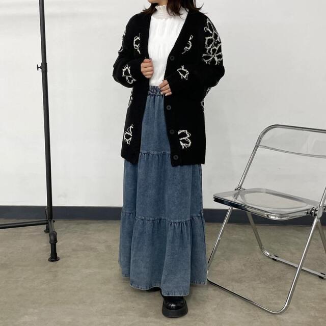 花柄カーディガン