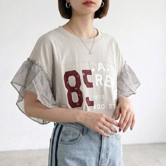 袖フリルリメイクプルオーバー