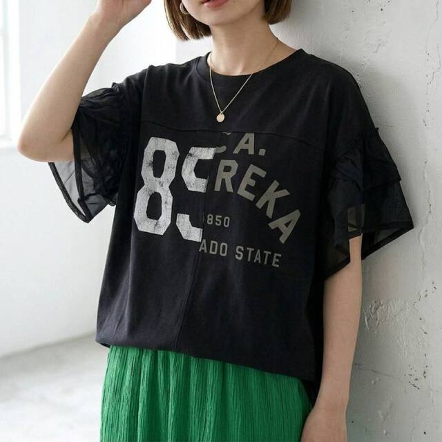 袖フリルリメイクプルオーバー