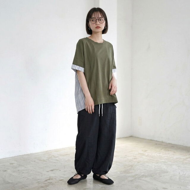 接触冷感切替プルオーバー