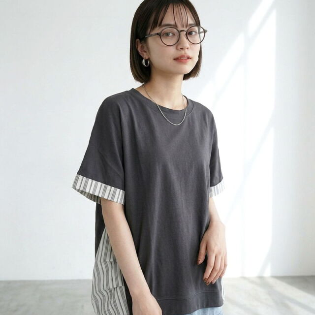 接触冷感切替プルオーバー
