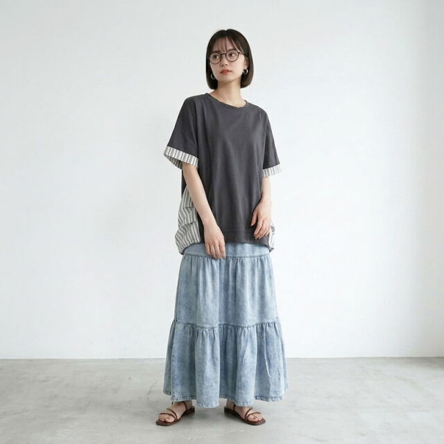 接触冷感切替プルオーバー