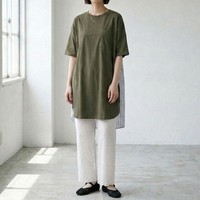 接触冷感切替チュニック