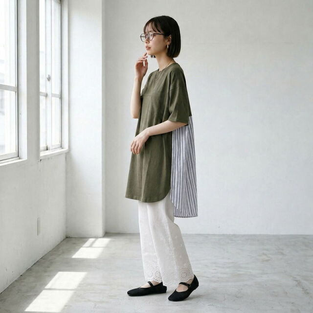 接触冷感切替チュニック