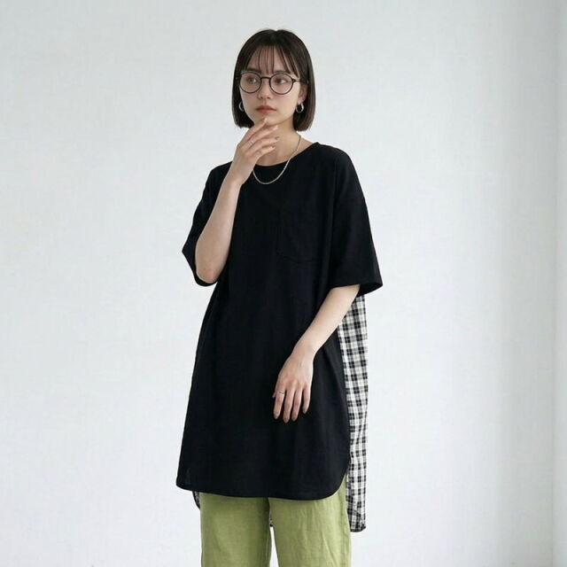 接触冷感切替チュニック