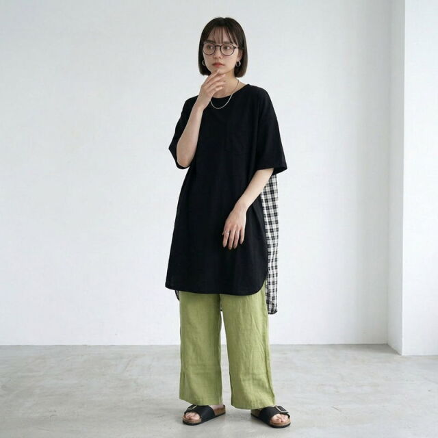 接触冷感切替チュニック