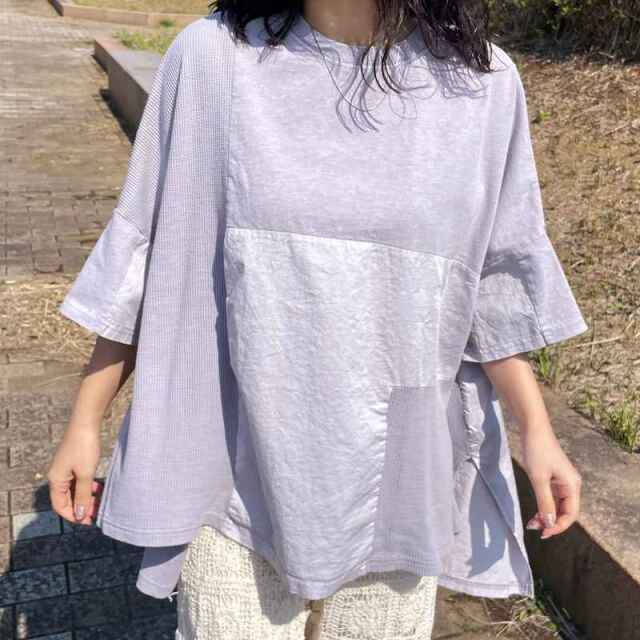 ピグメントワッフル切替プルオーバー