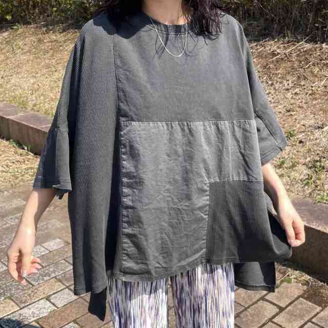 ピグメントワッフル切替プルオーバー