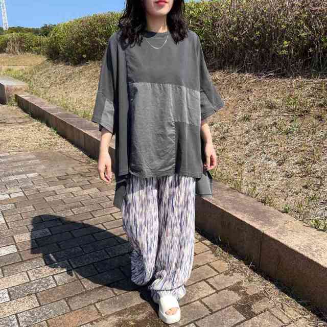 ピグメントワッフル切替プルオーバー