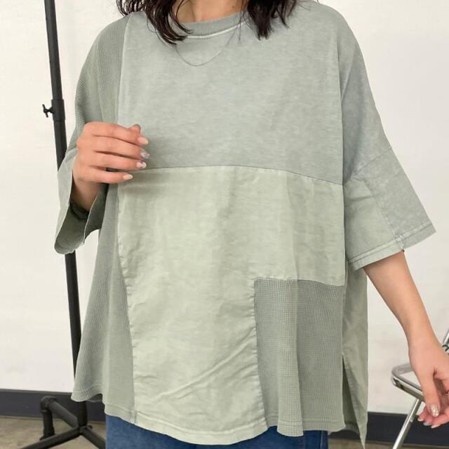 ピグメントワッフル切替プルオーバー