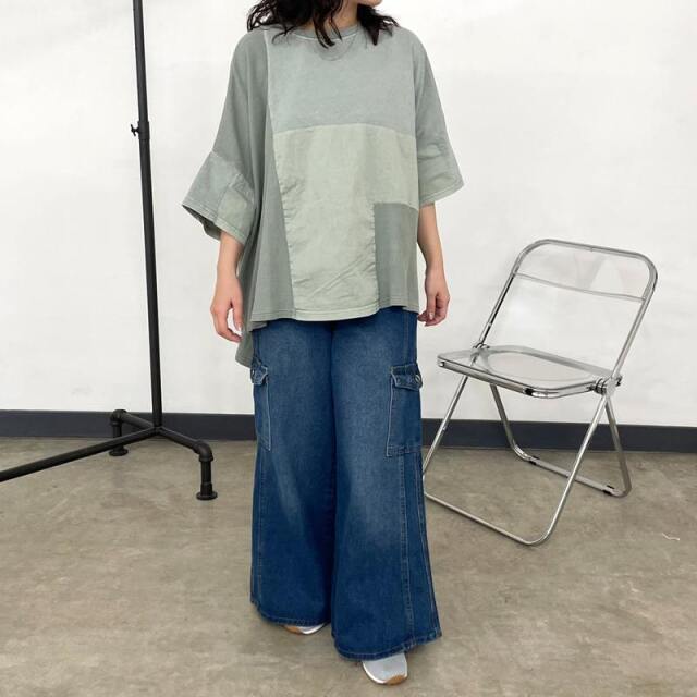 ピグメントワッフル切替プルオーバー