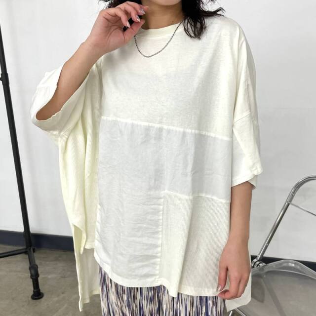 ピグメントワッフル切替プルオーバー