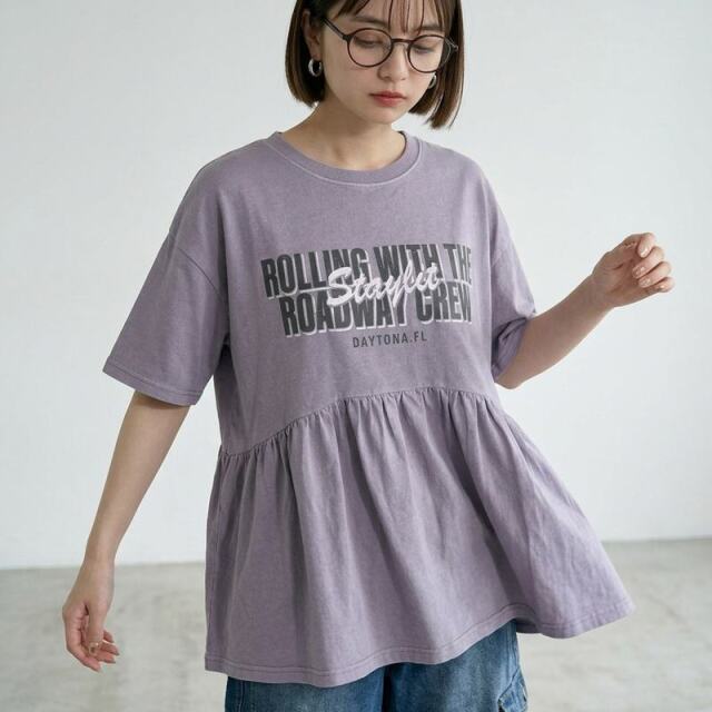 ピグメントフリルロゴプルオーバー