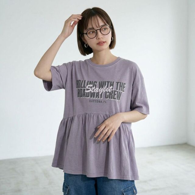 ピグメントフリルロゴプルオーバー