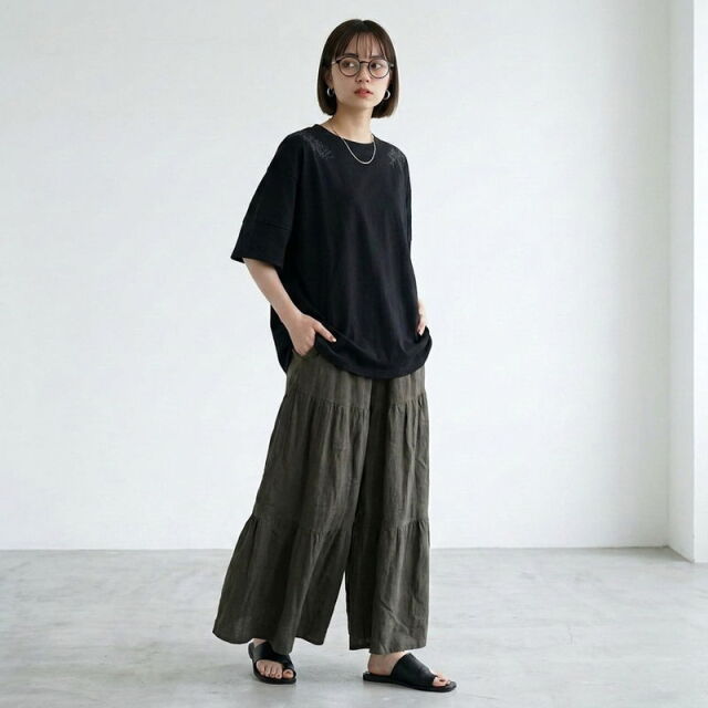刺繍プルオーバー